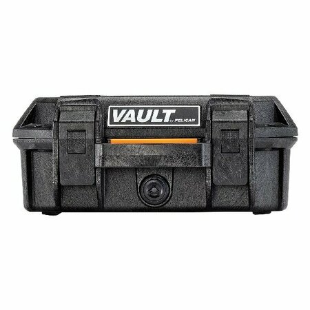 PELICAN International VCV100-0020BLK Small Pistol Case, Polyethylene, Black, Hasp Lock VCV100-0020-BLK